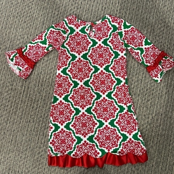 Little Girls Red/Green Dress size 6, NWOT! - Picture 2 of 4